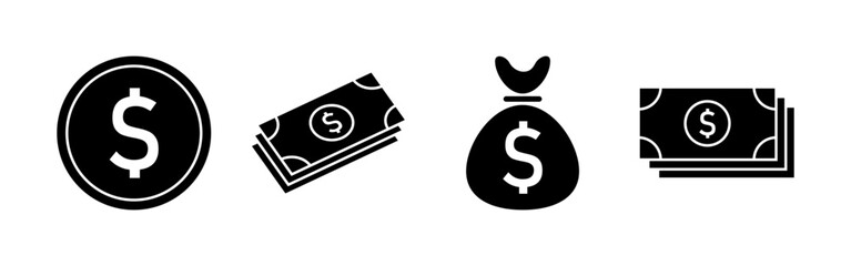 Money icon vector for web and mobile app. Money sign and symbol