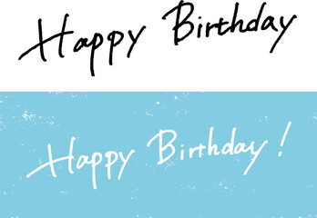Happy Birthday! 手書きのグリーティング文字