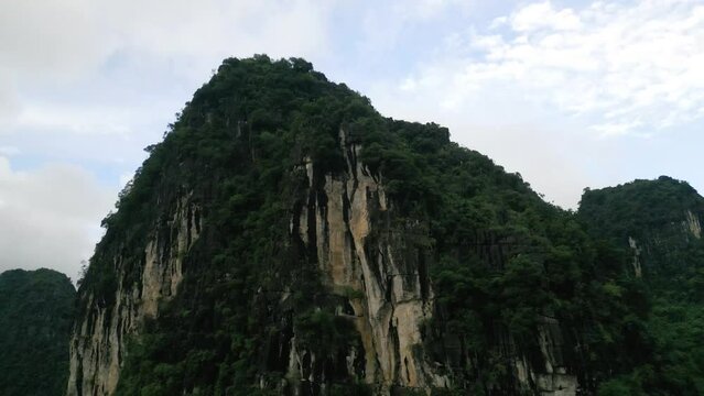 Cinematic aerial of stunning natural beauty of mountain in the great continent of Asia