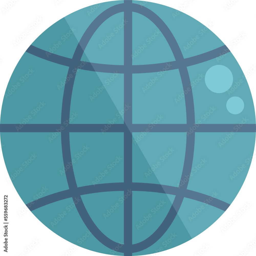Poster globe icon flat vector. computer window. web tab isolated