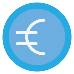 Obraz premium Euro Flat Icon
