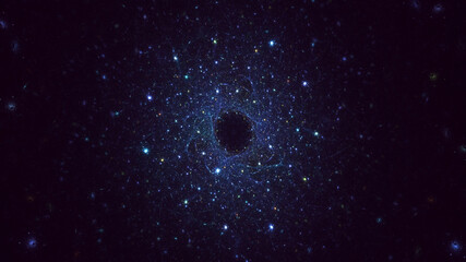 3D rendering abstract round light background