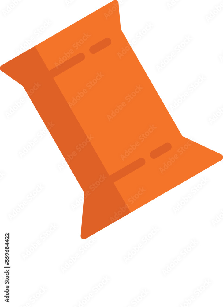 Poster office pin icon flat vector. computer interface. internet smile isolated