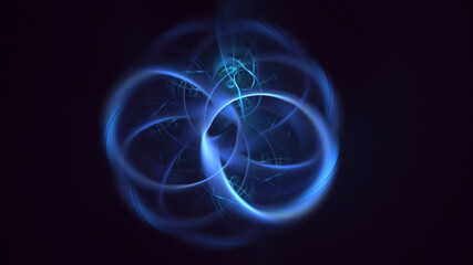 3D rendering abstract circle light background