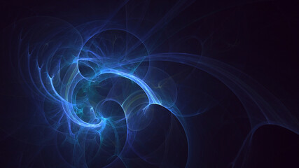 3D rendering abstract colorful fractal light background