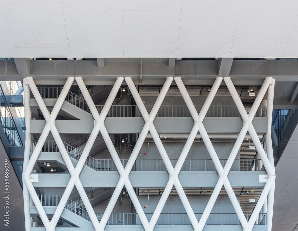 Poster exterior of modern architecture. building abstract background