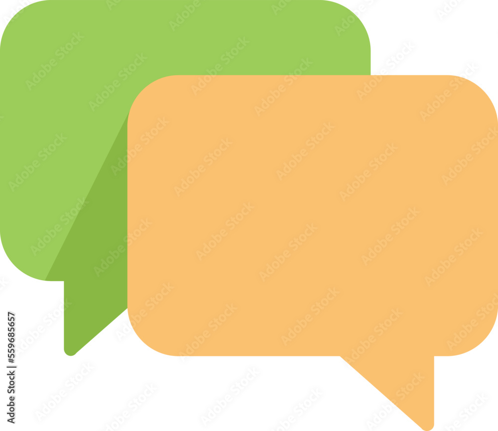 Poster chat bubble icon flat vector. web interface. phone push isolated