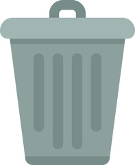 Recycle bin icon flat vector. Web interface. Time contact isolated
