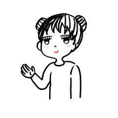 案内をする女性