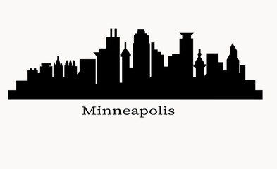 Minneapolis outline silhouette