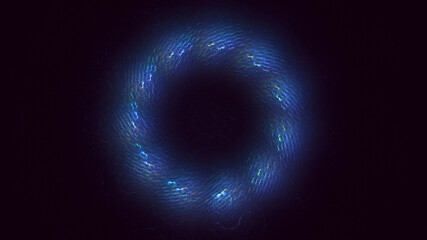 3D rendering abstract round hole light background