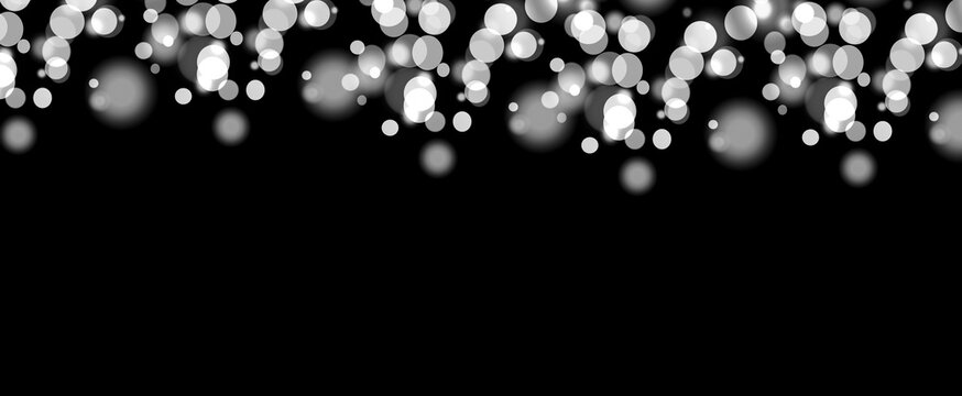 white bokeh abstract on Black background, Bokeh lights on black background © Usman Ather