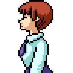pixel art ofice woman uniform