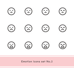 シンプルで使いやすい表情アイコンセットNo.2