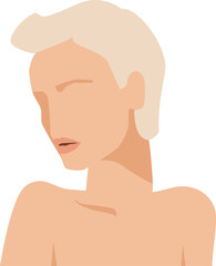 Naklejka premium Female portrait. Illustration