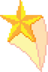 Obraz premium shooting star pixel art illustration vector