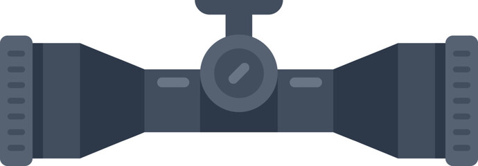 View sight icon flat vector. Rifle scope. Water circle isolated