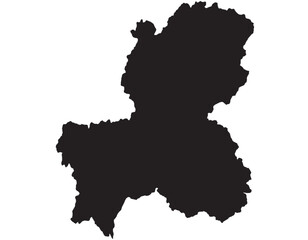 岐阜県　地図　黒　イラスト