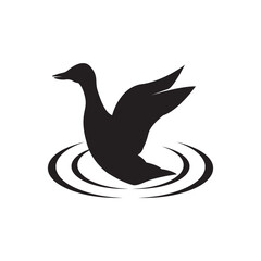 duck vector icon illustration logo design