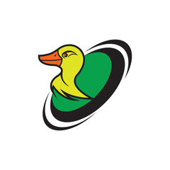 duck vector icon illustration logo design