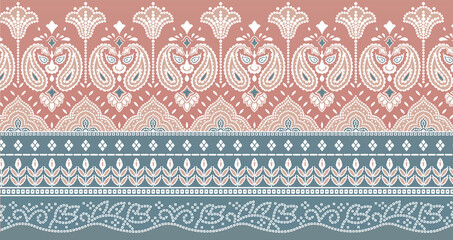 geometrical broders with floral pattren