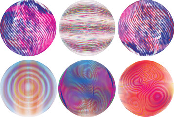 Set of spheres . Lines constructed transparent sphere .Vector  .Technology sphere Logo . Design element for posters, social media, templates, flyers, brochures . Abstract trendy transparent circles