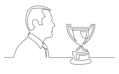 profile portrait of businessman thinking about winning prize PNG image with transparent background