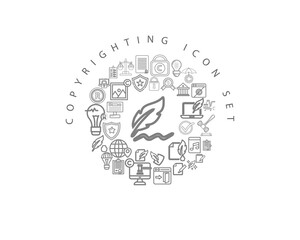 COPYRIGHTING ICON SET DESIGN.
