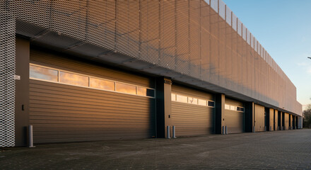 Modern pitstop-garage building