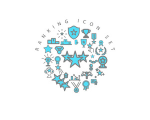ranking icon set design.