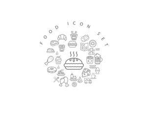 FOOD ICON SET DESIGN.