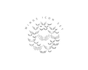 WINGS ICON SET DESIGN.