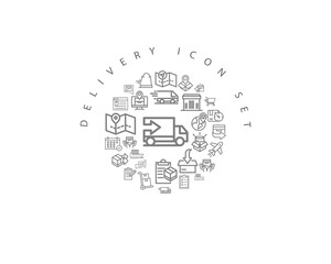 DELIVERY ICON SET ICON DESIGN.