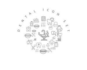 dental icon set desing.