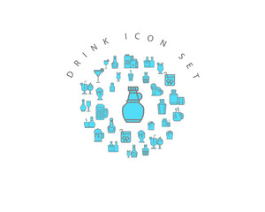 drink icon set desing.
