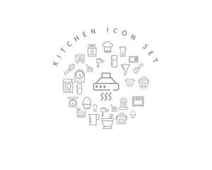 kitchen icon set desing.