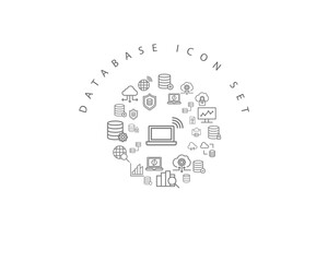 DATABASE ICON SET DESIGN.
