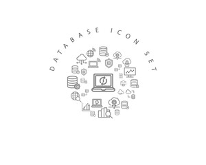 DATABASE ICON SET DESIGN.