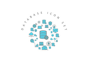 DATABASE ICON SET DESIGN.