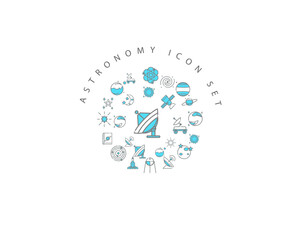 ASTRONOMY ICON SET DESIGN.
