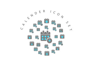 calender icon set desing.