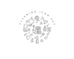 cleaning icon set desing.