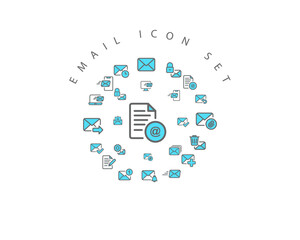 email icon set desing.