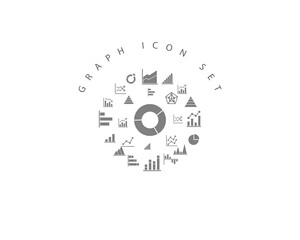 Fototapeta premium graph icon set desing.