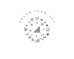 graph icon set desing.