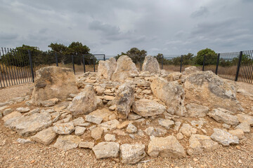 monumento megalítico , Ca Na Costa , 2.000 - 1.600 aC. a, comienzos de la edad de bronce, Formentera, balearic islands, Spain