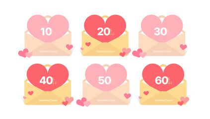 shoppingmall coupon for discount, illustration