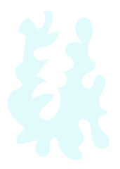 Pastel Abstract Shape Transparent Design 