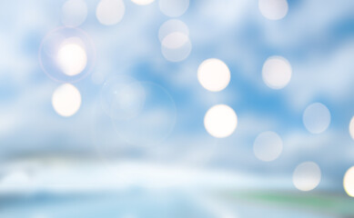 Abstract natural background. Defocused sky with beautiful bokeh.