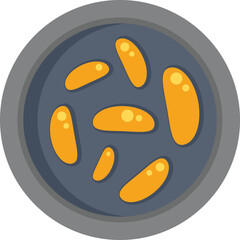Probiotic icon flat vector. Cell dish. Medicine health isolated